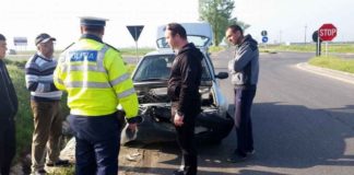 ACCIDENT PE CENTURA ALEXANDRIEI. O MINUNE A FACUT SA NU EXISTE VICTIME