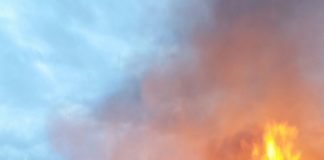 Incendiu de proporții in aceasta dimineața la Rosiorii de Vede! Un depozit de lemne a luat foc