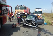 Accident rutier pe DJ 504 cu două victime, una încarcerată si in stare de inconstienta!