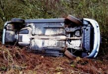 ACCIDENT RUTIER! O mașină s-a răsturnat pe DJ 703
