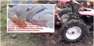 Riscă să rămână mutilat pe viaţă, dupa ce şi-a prins piciorul între cuţitele unui motocultor