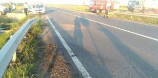 VIDEO/Accident rutier între Plosca și Buzescu. Un autoturism a ajuns în șanț