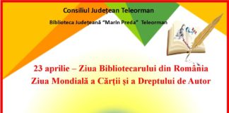 23 aprilie – Ziua Bibliotecarului din România Ziua Mondială a Cărții și a Dreptului de Autor