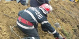 Accident pe un șantier în Teleorman. Persoană surprinsă de un mal de pământ într-un canal adânc de 3 metri