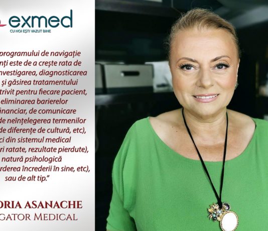EXMED SI VICTORIA ASANACHE OFERĂ ŞEDINŢE GRATUITE DE ÎNDRUMARE ŞI CONSILIERE ÎN DOMENIUL ONCOLOGIC