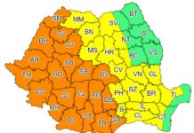 Avertizare meteo – Cod portocaliu de ploi torențiale și vânt