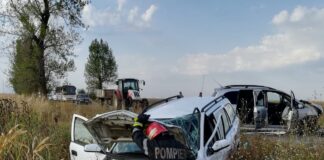 Accident rutier la ieșirea din Videle. Trei persoane au ajuns la spital