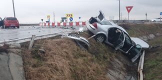 Accident pe centura ocolitoare a Alexandriei; trei persoane au ajuns la spital