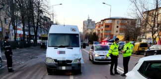Accident rutier la intersecția străzilor Dunării cu Frații Golești din Alexandria; o persoană a ajuns la spital