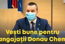 Senator Eugen Pîrvulescu: Începând de astăzi, salariații de la Donau Chem își vor primi salariile restante.