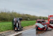 Accident cu victime, între Alexandria și Vitănești; Patru persoane au ajuns la spital