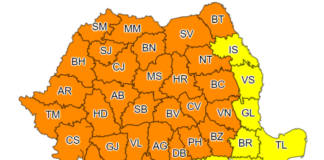 Cod Portocaliu de ploi torențiale, vijelii și grindină, de vineri după-amiază