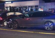 Două mașini implicate într-un accident la ieșire din Alexandria spre București