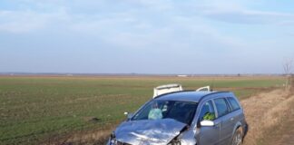 Accident la ieșire din Alexandria spre București – Două persoane au ajuns la spital