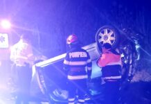Grav accident rutier pe DN52, aproape de Turnu Măgurele – Mașină răsturnată, o victimă transportată la spital inconștientă