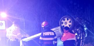 Grav accident rutier pe DN52, aproape de Turnu Măgurele – Mașină răsturnată, o victimă transportată la spital inconștientă