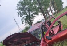 A intrat cu mașina într-un stâlp, la Botoroaga; o persoană a ajuns la spital