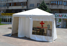 Asistență medicală pentru cetățeni prin punctele de prim-ajutor amenajate în Piața Peco și Piața Unirii din Alexandria, pe toată perioada caniculară