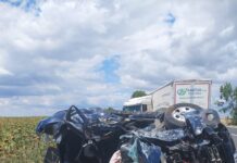 Autoturism și TIR implicate într-un grav accident rutier/ Trafic blocat pe DN51A, între Zimnicea și Fântânele