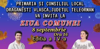 Petrecere de zile mari la Drăgănești -Vlașca, de Ziua Comunei – Pe 8 septembrie vlăscenii petrec cu Vali Vijelie și Constantin Măgureanu