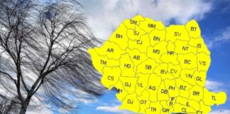Cod galben de vânt puternic, la final de săptămână/ Rafalele vor depăși 90km/h în unele zone