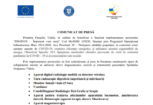 COMUNICAT DE PRESĂ / Primăria Oraşului Videle a finalizat implementarea proiectului “PHOENIX – Împreună vom reuşi”