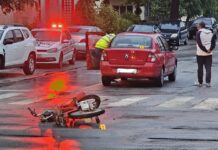 Beat și fără permis, a provocat un accident rutier în Alexandria