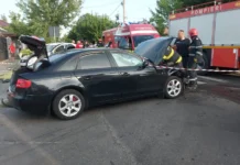 Accident rutier la intersecția străzilor 1 Decembrie și Alexandru Ghica din Alexandria