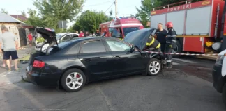 Accident rutier la intersecția străzilor 1 Decembrie și Alexandru Ghica din Alexandria