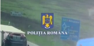 Vitezoman depistat pe contrasens într-o curbă deosebit de periculoasă, de radarul din elicopter