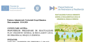 PRIMARIA ZIMNICEA: Consultare asupra propunerilor preliminare de reactualizare a PUG si Regulament Local de Urbanism
