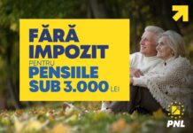 Nicolae CIUCĂ, presedinte PNL: Se elimină impozitarea pensiilor sub 3000 de lei. Inițiativa PNL aduce beneficii pentru milioane de pensionari