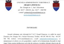 Primaria Orașului Zimnicea/ INFORMARE