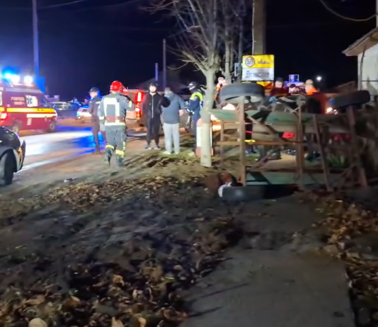 Căruță lovită de o mașină la ieșire din Țigănești către Brânceni