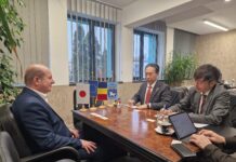 Primarul Alexandriei Victor Drăgușin a primit vizita Ambasadorului Japoniei în România