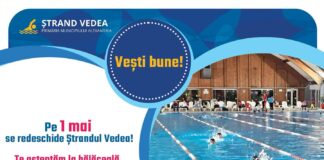 Ștrandul Vedea din Alexandria își redeschide porțile pe 1 mai!