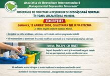 COMUNICAT DE PRESĂ –Programul de colectare a deșeurilor în perioada Sărbătorilor Pascale