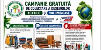 Campanie de Colectare a deșeurilor voluminoase, textile și periculoase începe la 1 septembrie în Teleorman